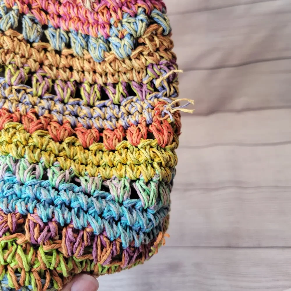 Cappelli Straworld Pastel Multi Color Lined Hobo Bag